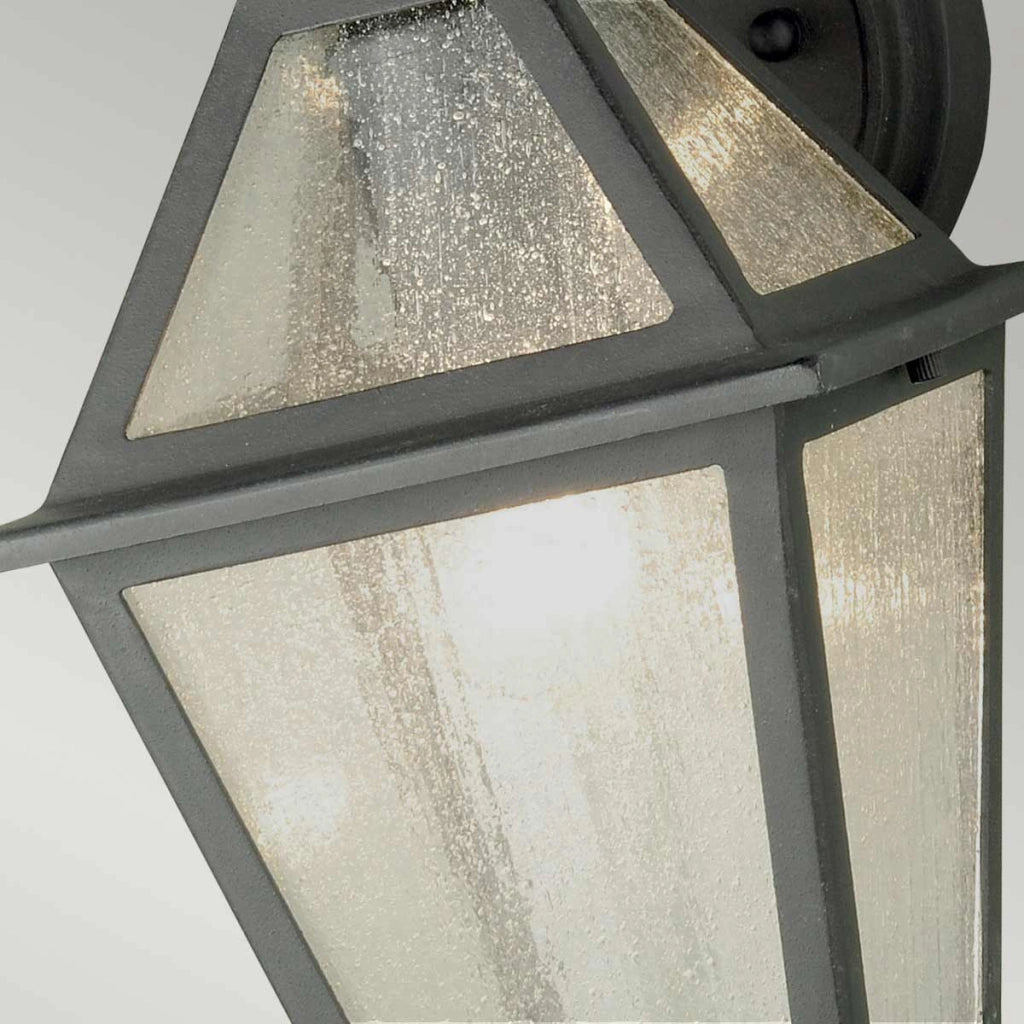 Applique esterna vetro nero E27 60W Polruan Elstead
