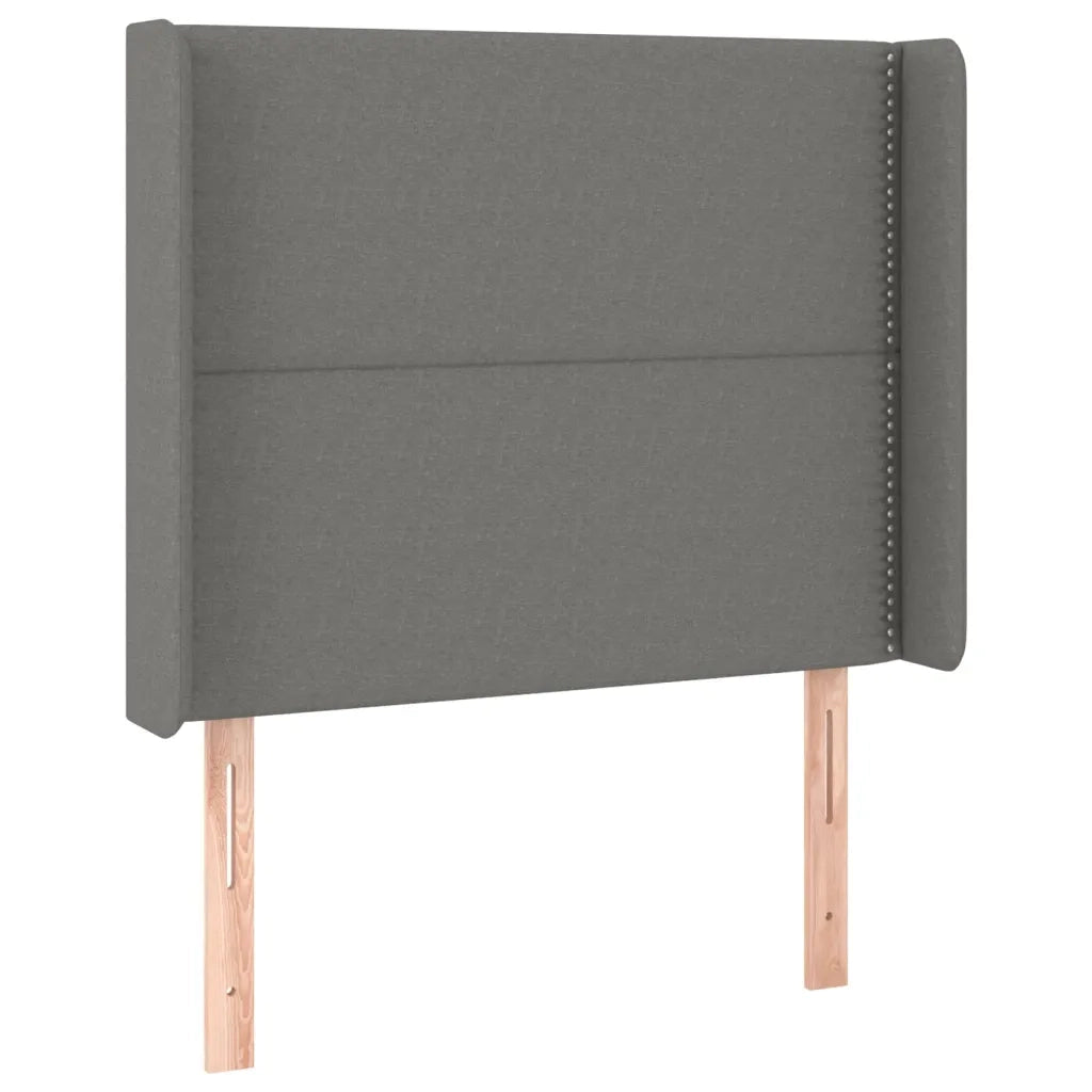 Giroletto a Molle con Materasso-Struttura Letto Grigio Scuro 90x190 cm Tessuto 662489