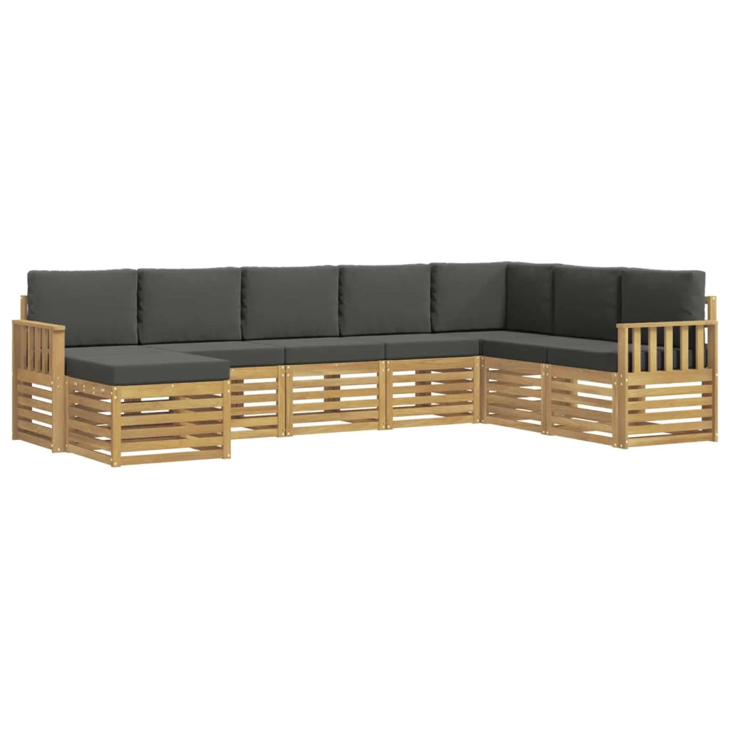 Set di divani da esterno 8 pcs Bianco e Antracite 3392307