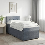 Letto box spring con materasso Grigio Scuro 100 x 200 cm 3451620