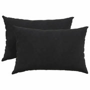 Cuscini da Divano 2 pz | Cuscini per sedie Nero 60 x 40 cm Tessuto in Cords