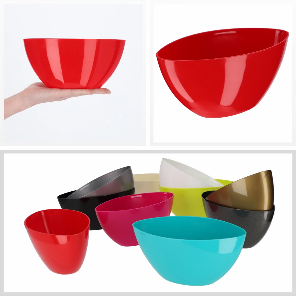 Vaso da fiori KADAX ovale da 21 cm in plastica rossa