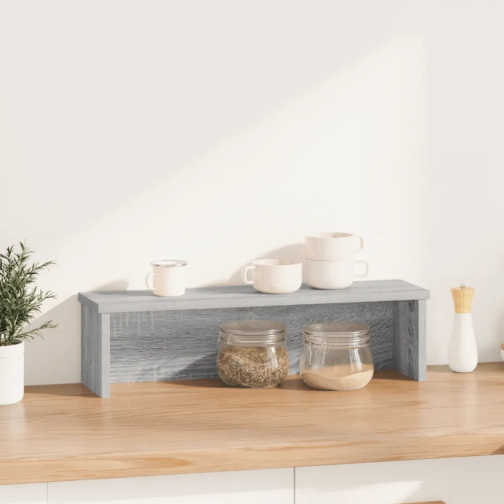 Mensola da cucina-Scaffale da Cucina Impilabile Grigio Sonoma 50x15x16 cm