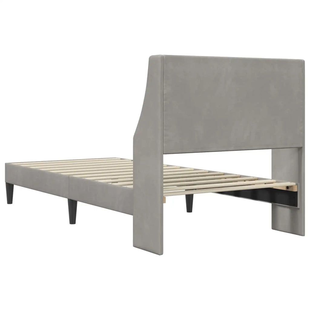 Struttura del letto Grigio chiaro 80 x 200 cm Velluto 42027388