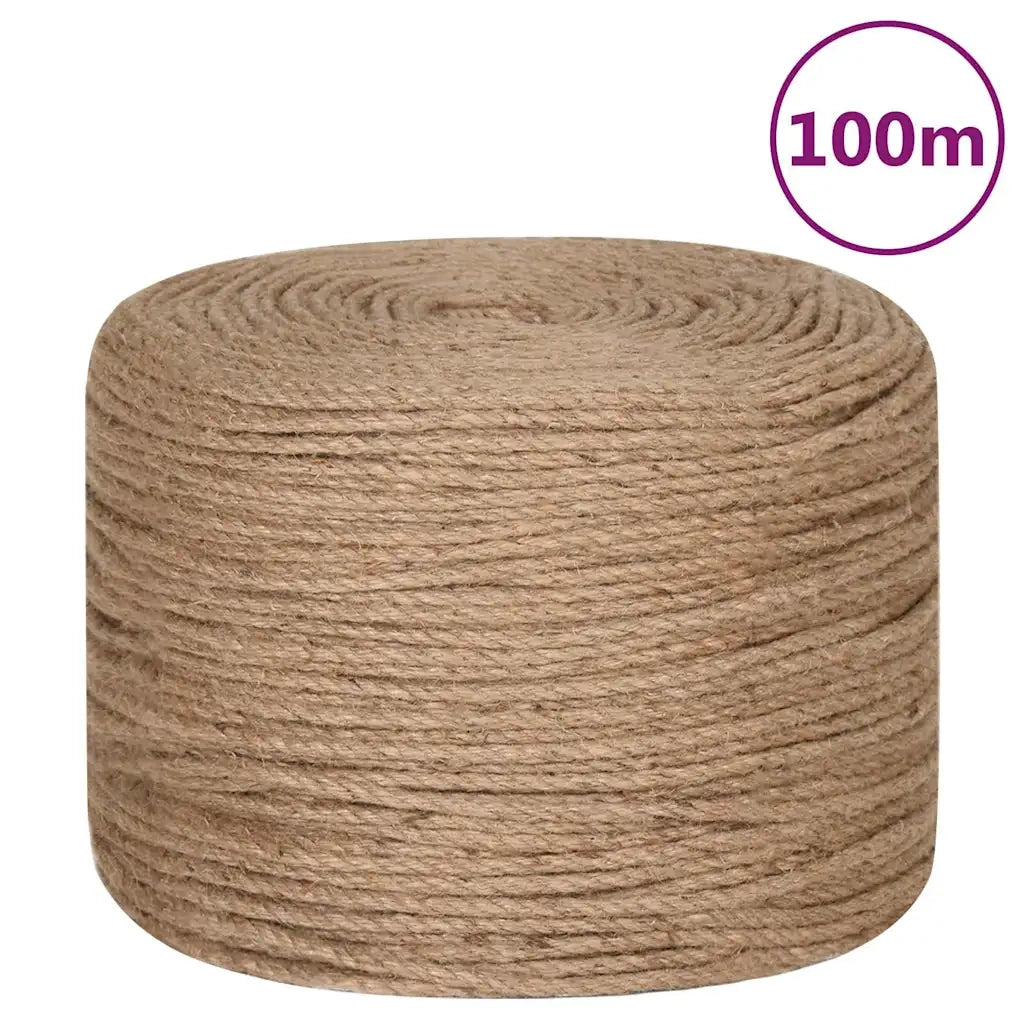 Corda | Fune in Juta Lunga 100 m Spessa 4 mm