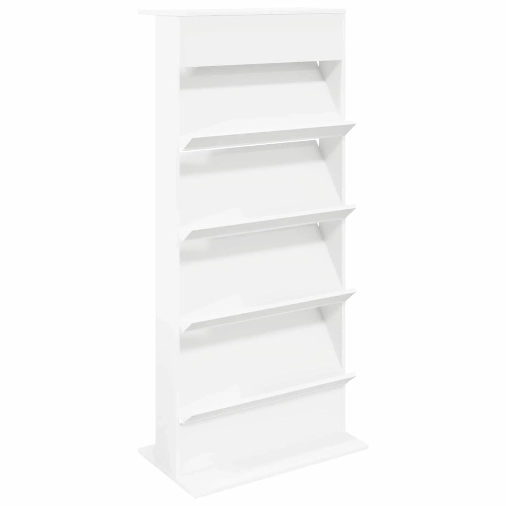 Scaffale per riviste Bianco 70 x 41 x 156 cm Legno multistrato 899519