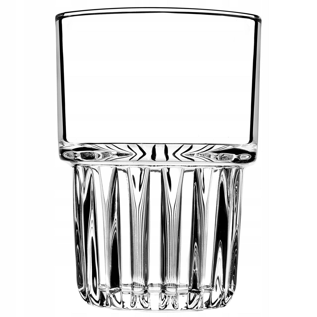 Set di 4 bicchieri KADAX per bevande fredde da 320 ml, con superficie a coste.
