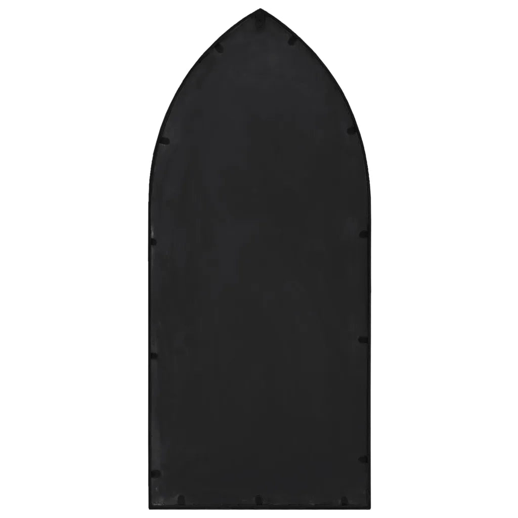 Specchio da Giardino Nero 70x30 cm in Ferro per Uso Esterno 318356