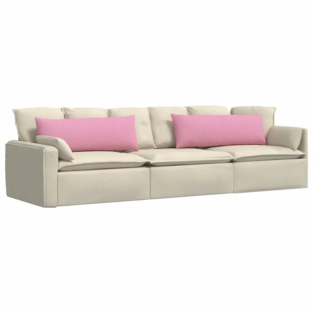 Cuscini da Divano 2 pz | Cuscini per sedie Rosa 120 x 40 cm Tessuto