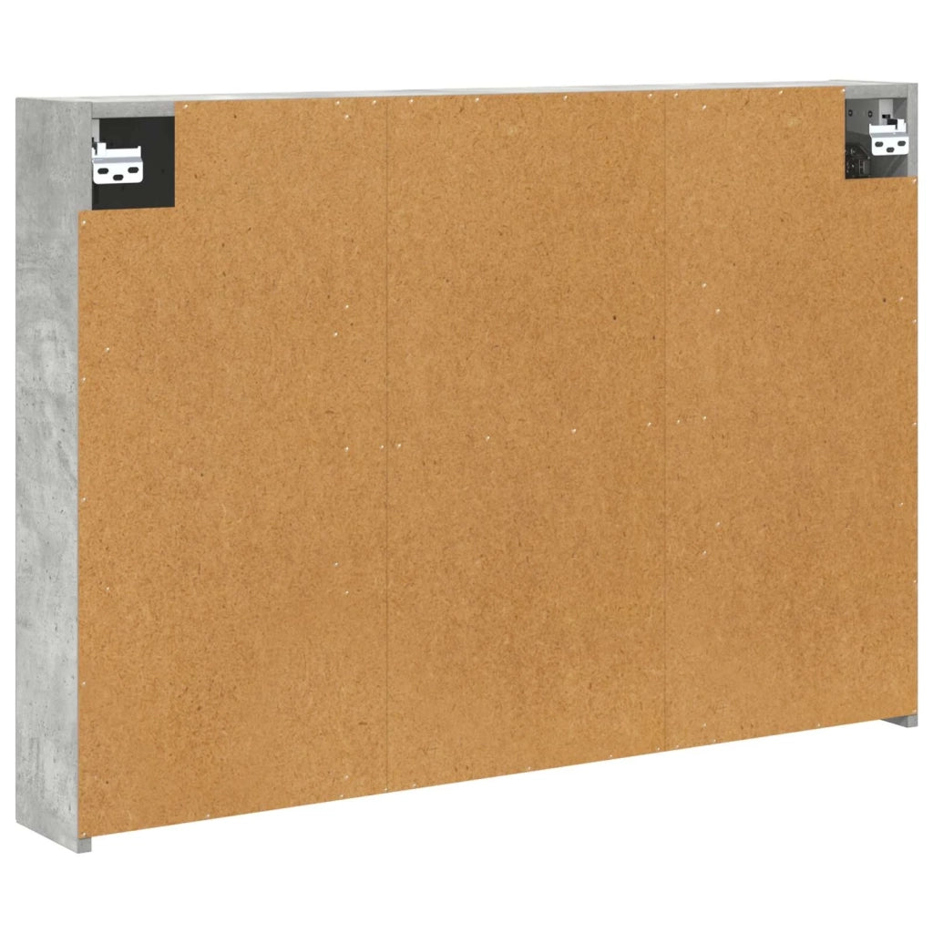 Mobiletto per specchio da bagno con lo scaffale Grigio cemento 889122