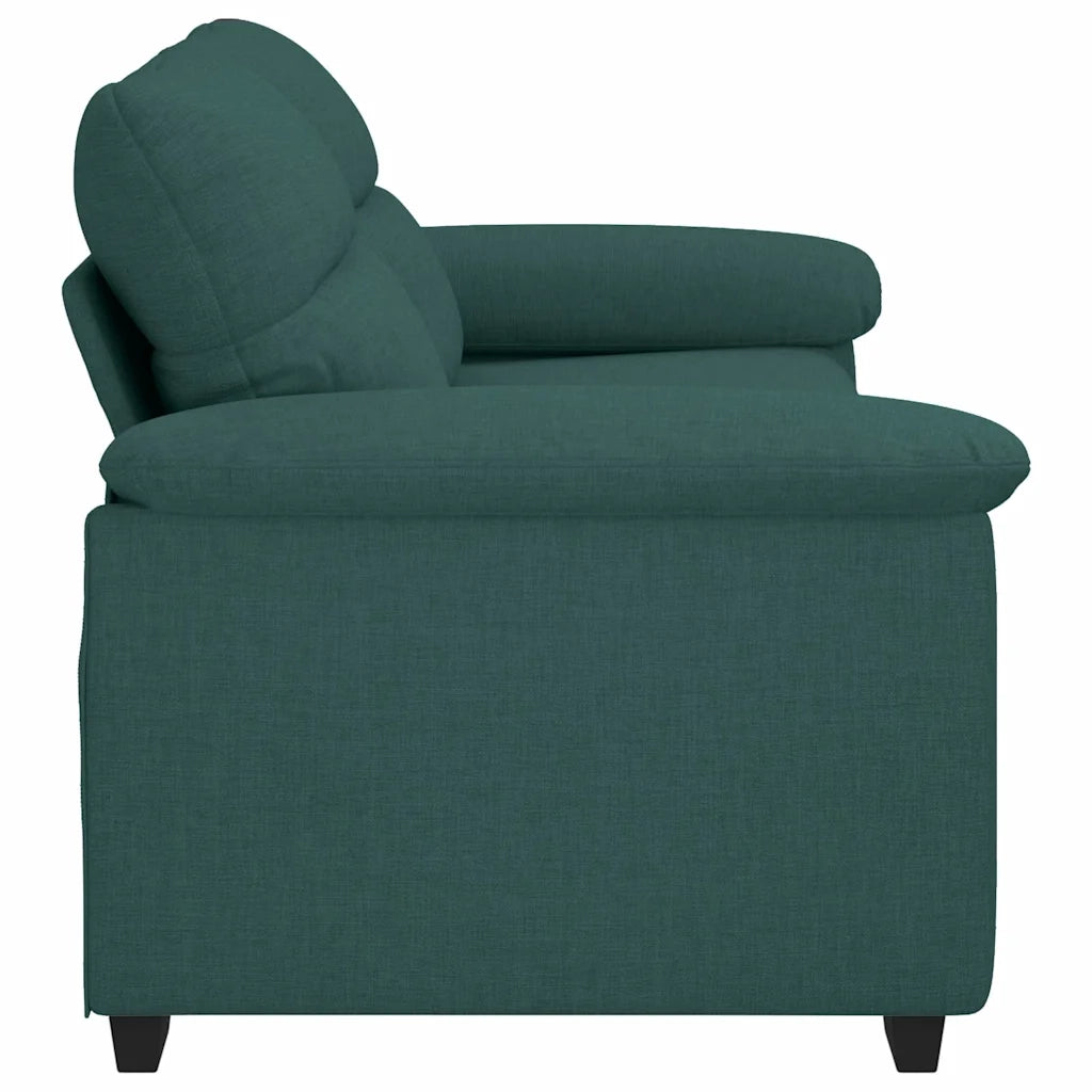 Divano a 2 Posti-Sofa 2 Posti Verde Scuro 140 cm in Tessuto 233985