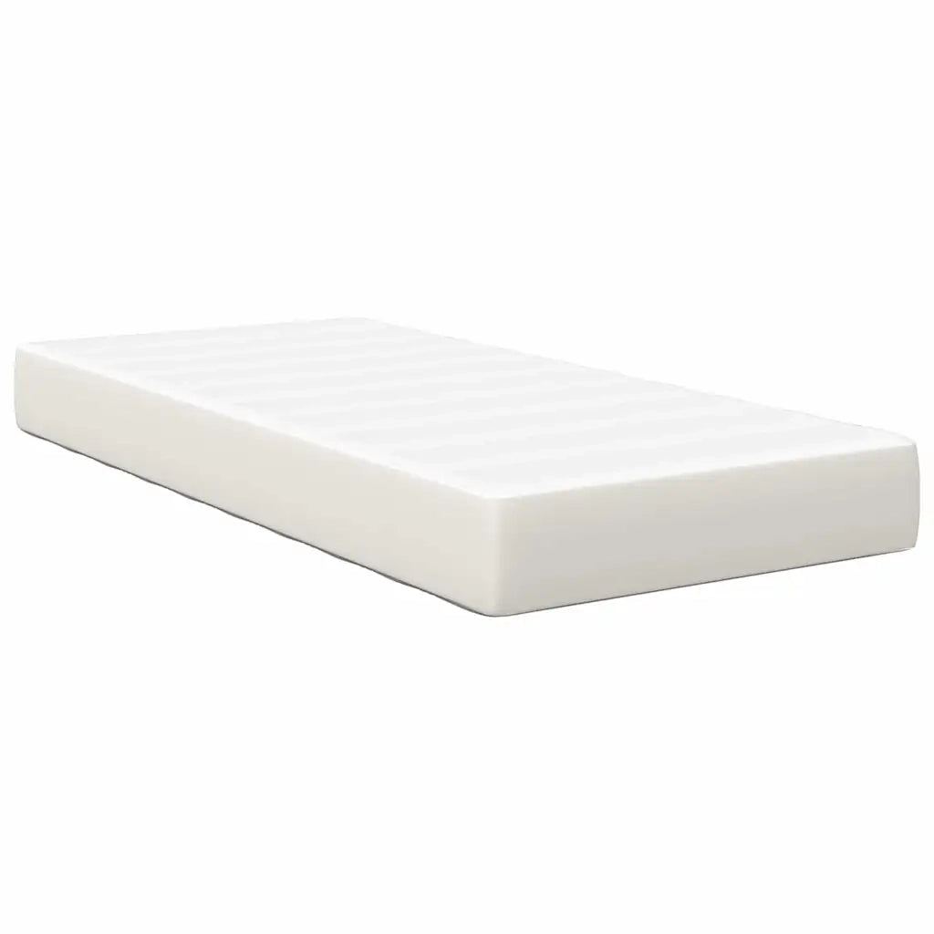 Materasso-Materasso per letto Crema 90 x 200 cm Tessuto