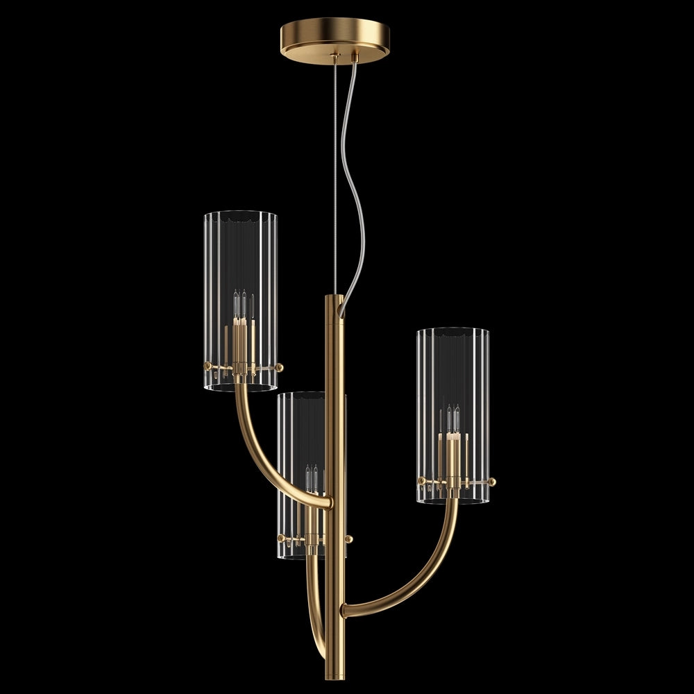 Lampada a sospensione Maytoni Arco ottone 3 luci Ø35