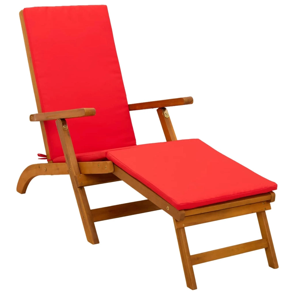 Lettino prendisole reclinabile e pieghevole 2 pcs Rosso 42025011
