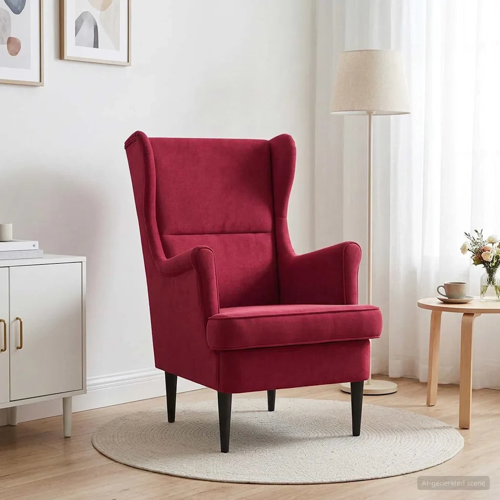 Poltrona Rosso Vino Velluto 42029867