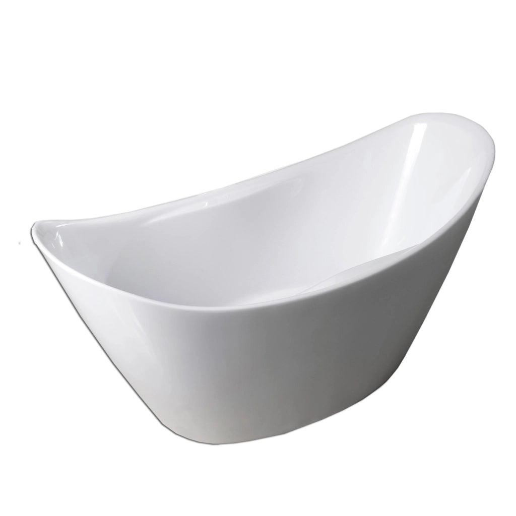 Vasca freestanding bianca 172 X 72 cm + Rubinetto a colonna – Wanda