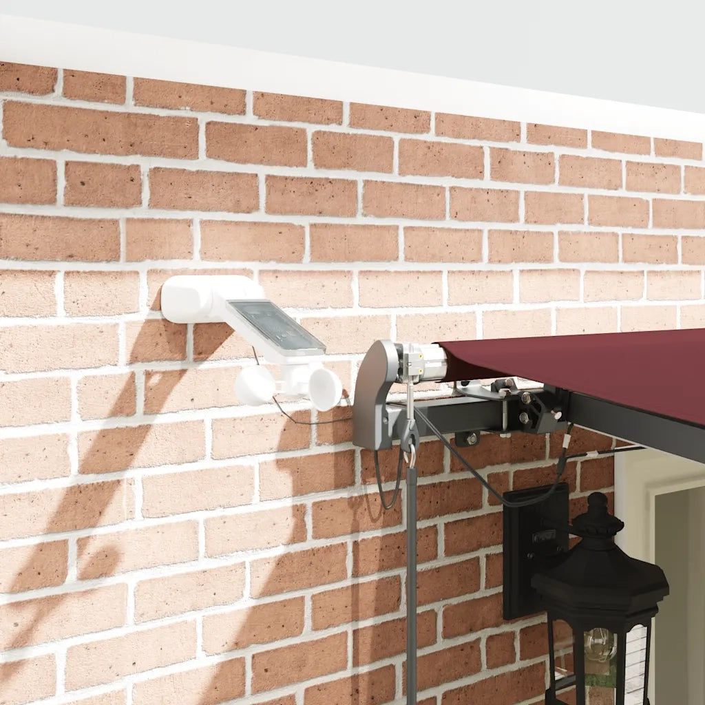 Tenda da Sole Retrattile Automatica con LED Bordò 600x300 cm 3310202
