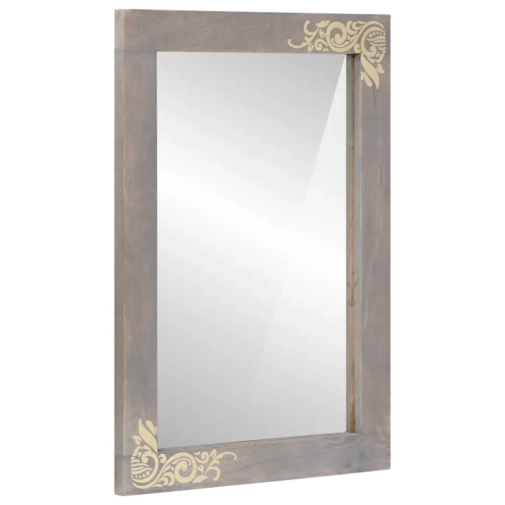 Specchio da bagno con specchio Grigio 70 x 50 x 2,5 cm 4018803