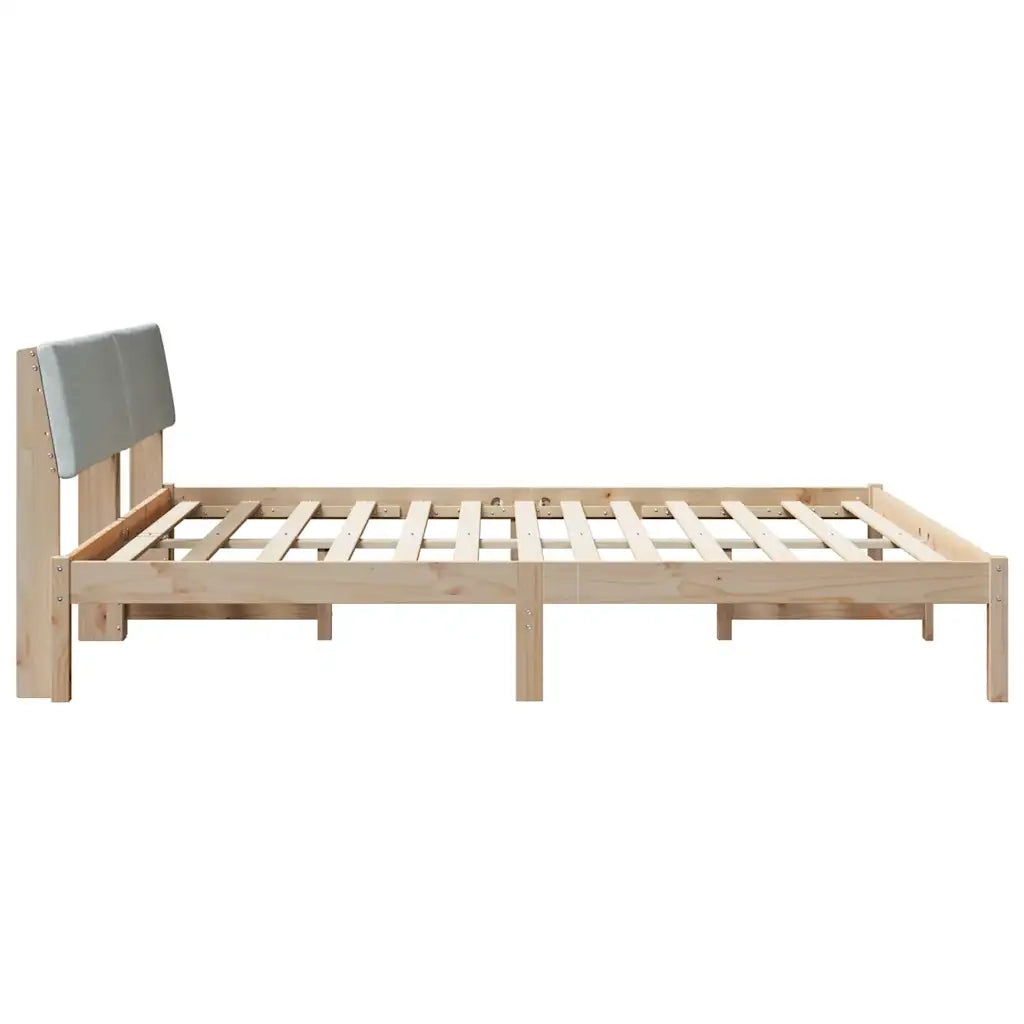 Struttura del Letto Marrone e grigio chiaro 200 x 200 cm