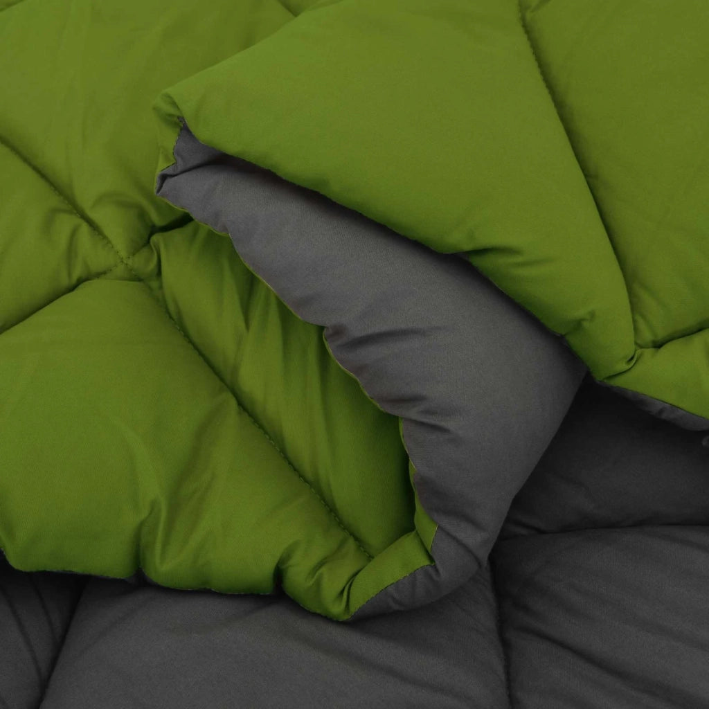 Duvet Estivo Verde e Antracite 220 x 260 cm Microfibra 42025450