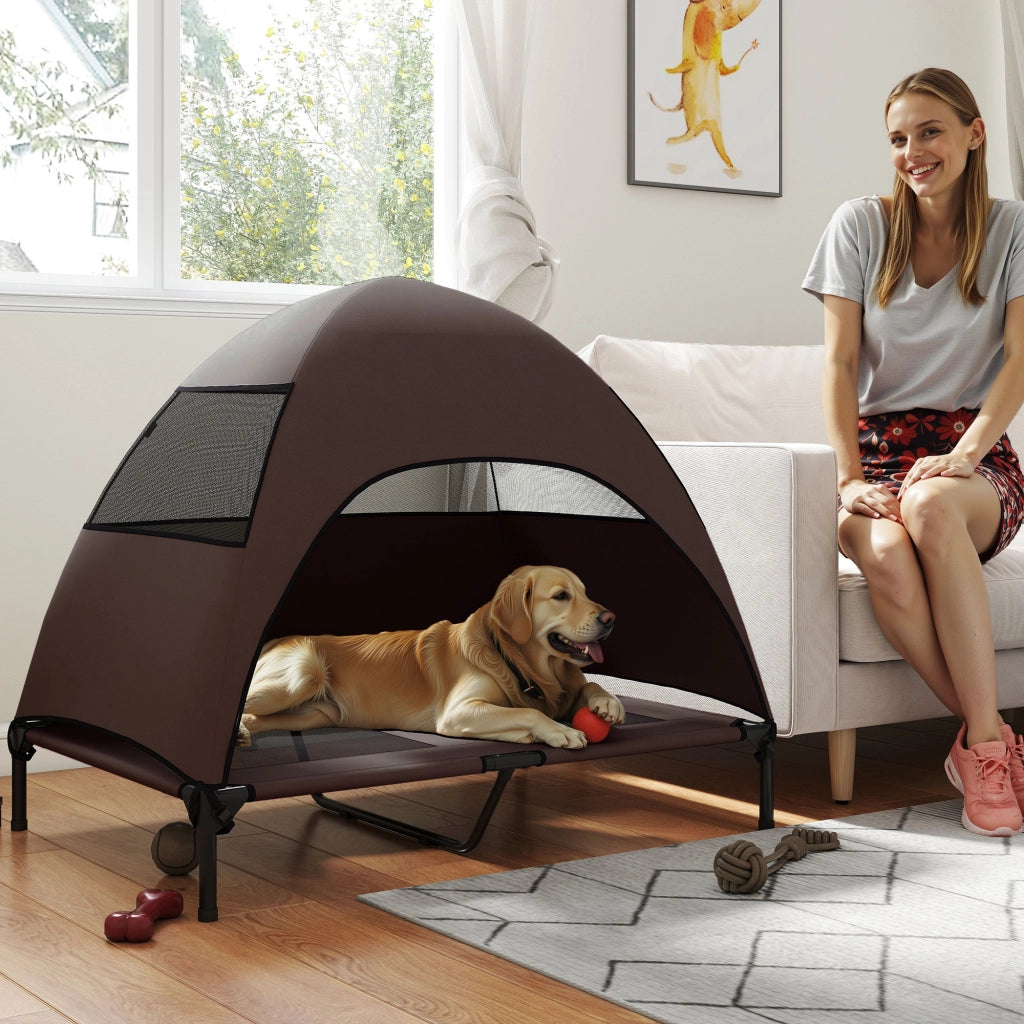 Cuccia per Cani con Tetto ¨C Minimal ¨C 106x76x99 cm Marrone