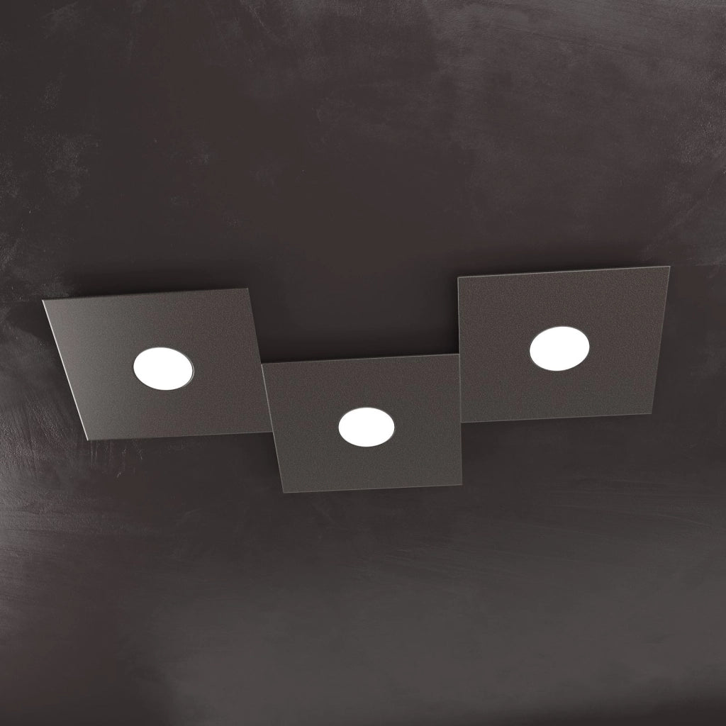 ECCENTRIC APPLIQUE-PLAFONIERA 3 LUCI MARRONE 1156-3L-MA