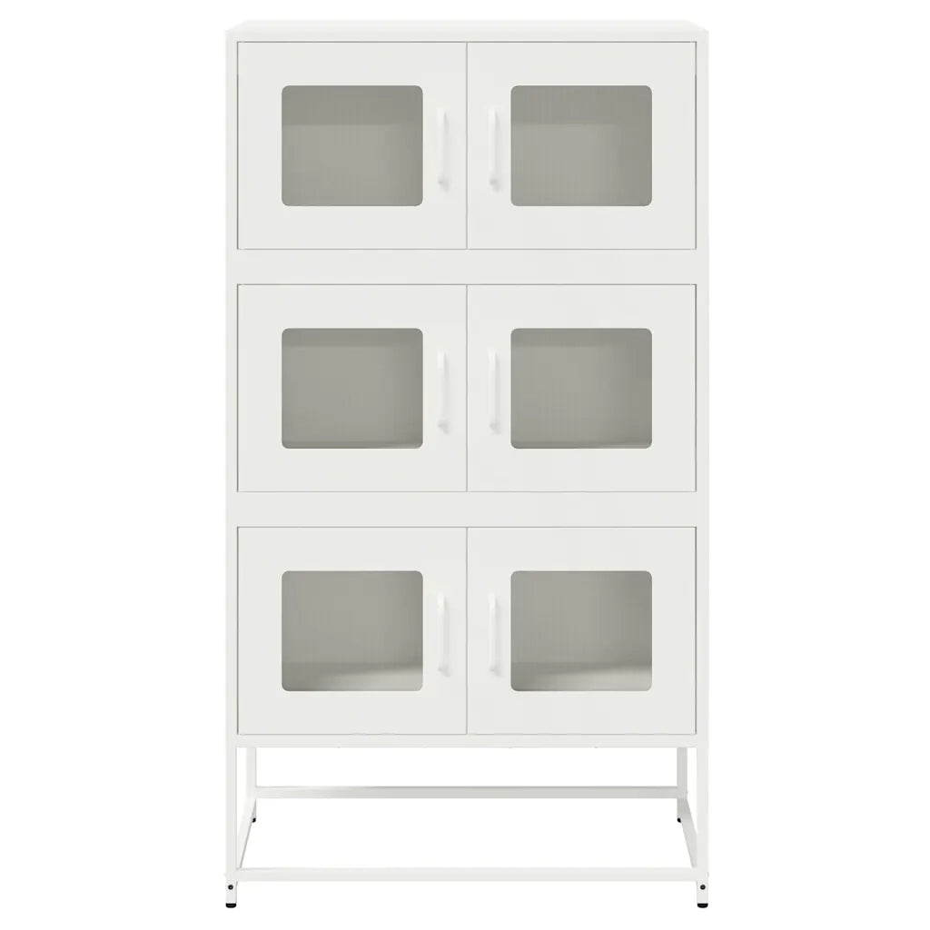 Credenza Bianca 68x39x123 cm in Acciaio 853355
