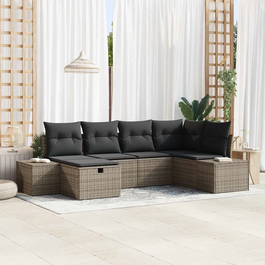 Set di divani con cuscino 7 pcs polyrattan 3360710