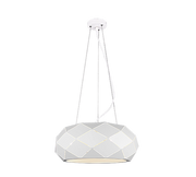Lampada a sospensione con tagli laser, metallo, bianco, D 50 cm, Zandor