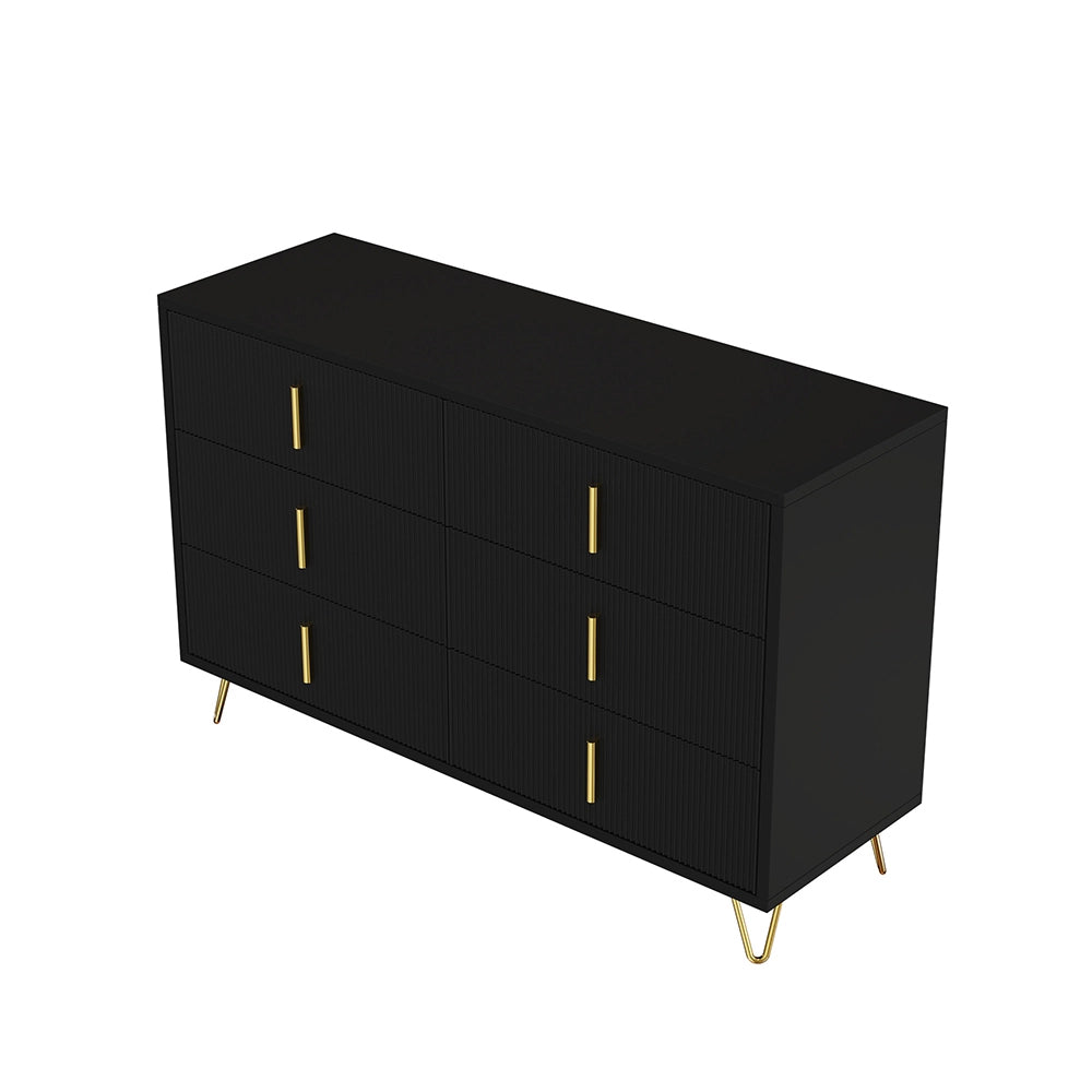 Buffet Moderno - Xylo - 140??40??85 cm - Maniglie Dorate Multispazio