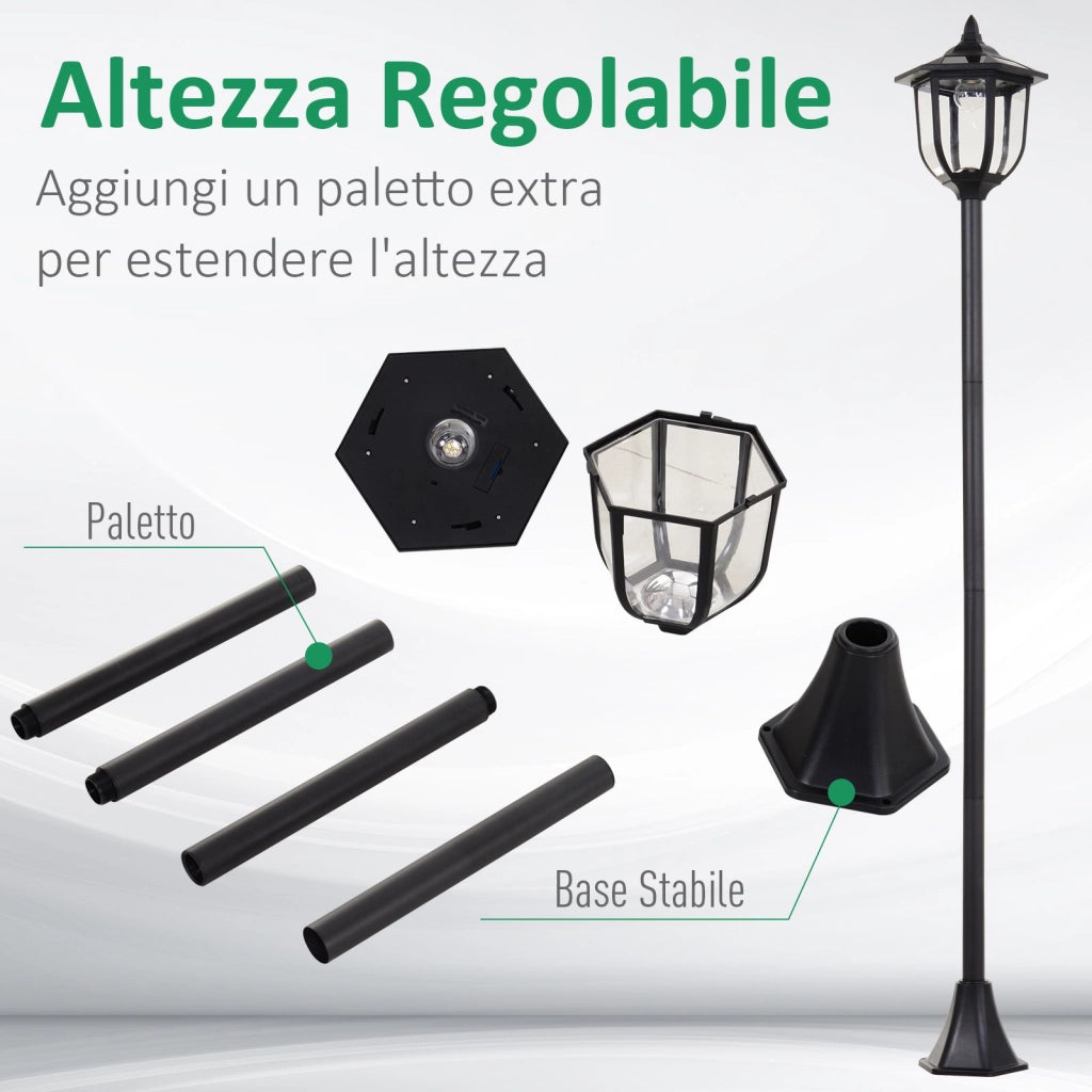 Lampione da Esterni con 6 Luci LED ¨C Minimal ¨C Impermeabile