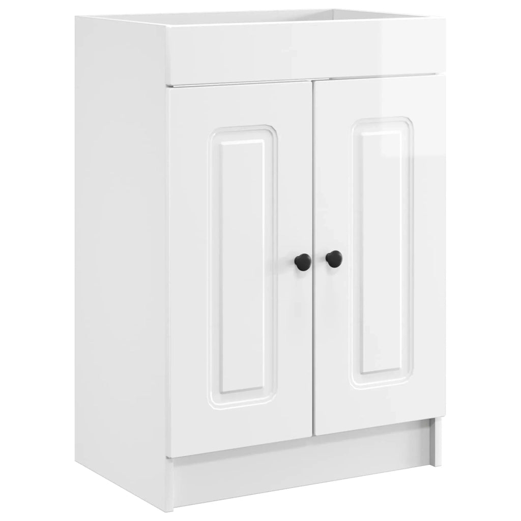 Mobiletto da bagno sotto il lavello Bianco Lucido 890008
