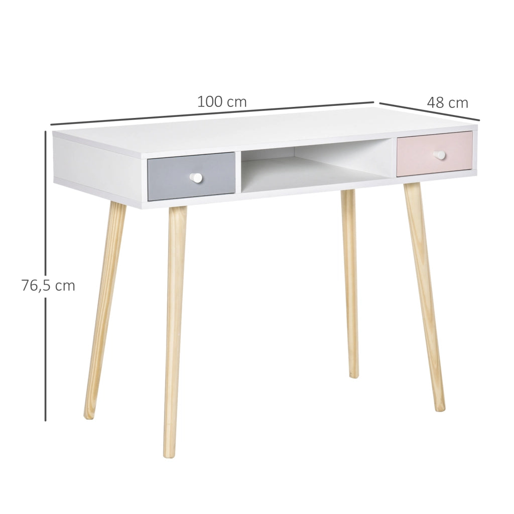 Scrivania per Bambini ¨C Minimal ¨C 100x48x76,5 cm Multicolor con 2 Cassetti