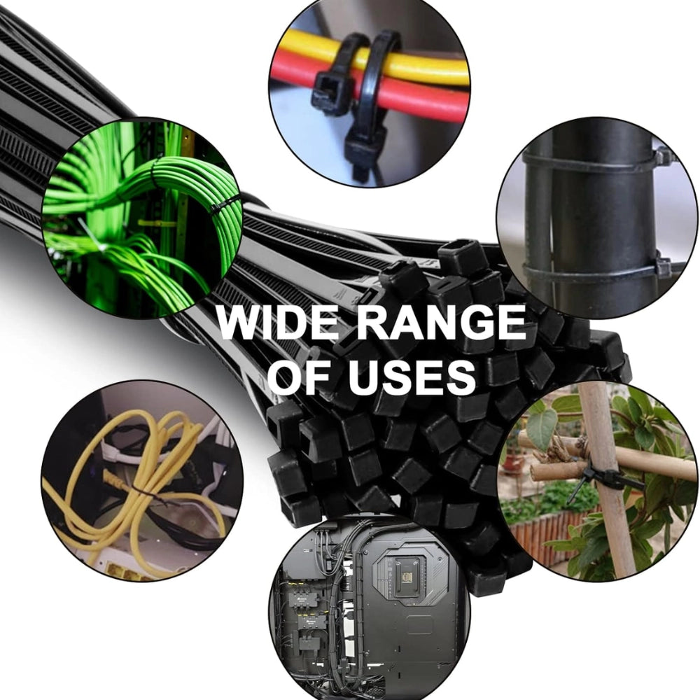 Fascette raytech per cablaggio nylon resistenti e autoestinguenti *** colore nero, dimensioni 4,8 x 360 millimetri, c...