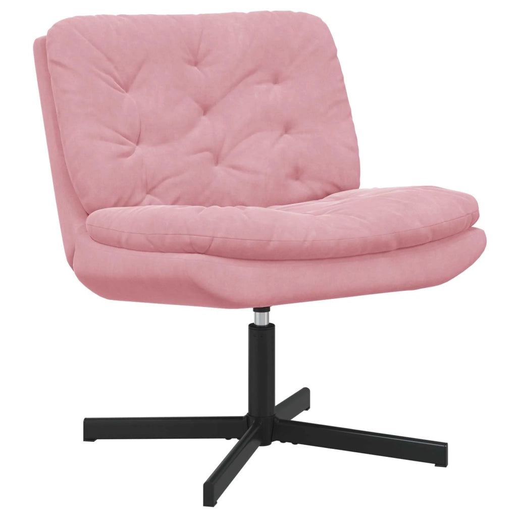 Poltrona Relax con Base Girevole Rosa 63 x 75 x 76 cm Velluto 42007363