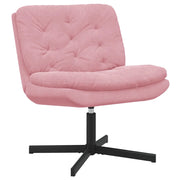 Poltrona Relax con Base Girevole Rosa 63 x 75 x 76 cm Velluto 42007363