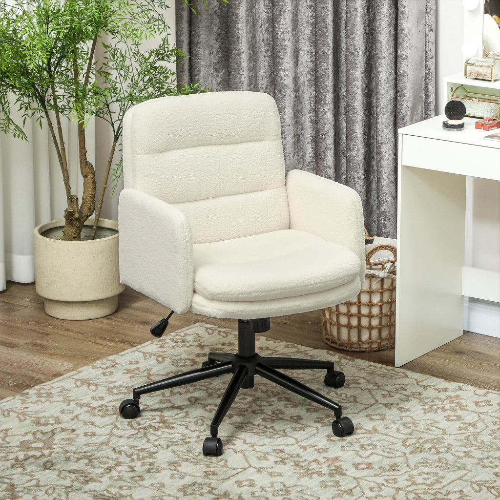 Sedia da Ufficio con Braccioli e Stoffa ¨C Zephmum ¨C Cremewei?