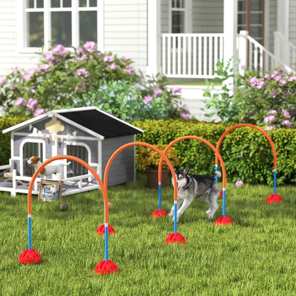 Set Agility per Cani 4 Pezzi con Porte Regolabili ¨C zephmum ¨C Blu