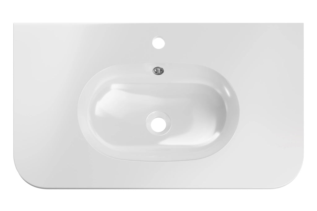 Lavabo per mobile a una vasca 80 cm 80 x 12 x 46 cm