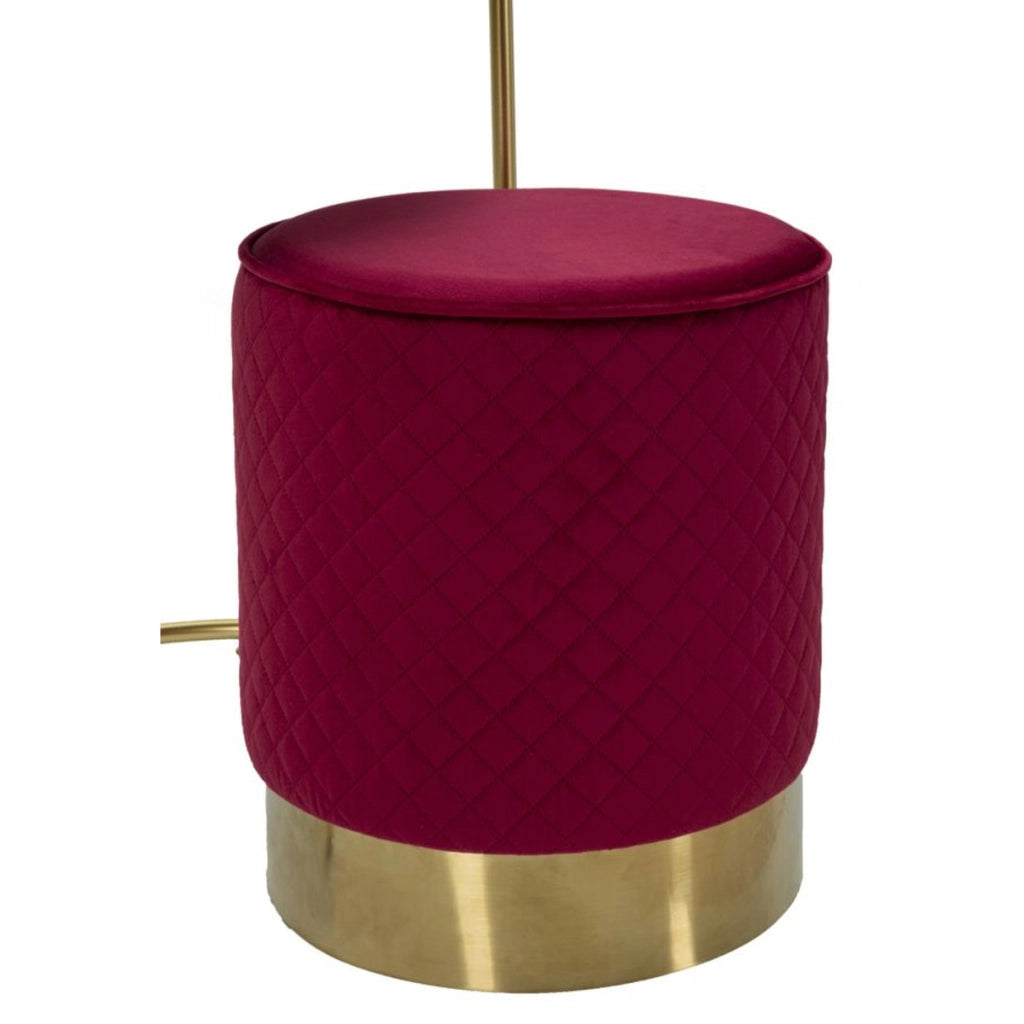 Comodino VKH756, Rosso, Legno, 52x52x70 cm