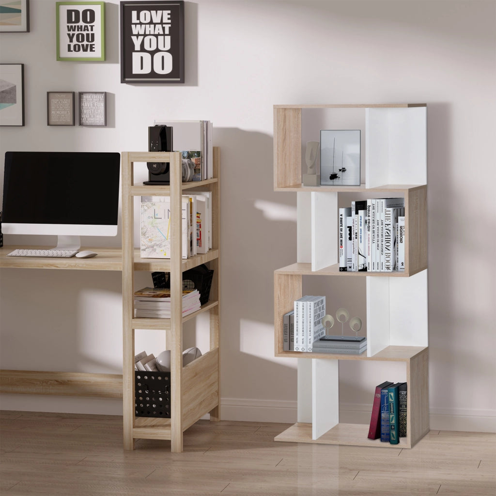 Libreria Ufficio 4 Ripiani Legno Moderna ¨C Minimal ¨C 60x24x148cm
