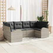 Set Divano da Giardino con cuscino 6 pcs Grigio chiaro
