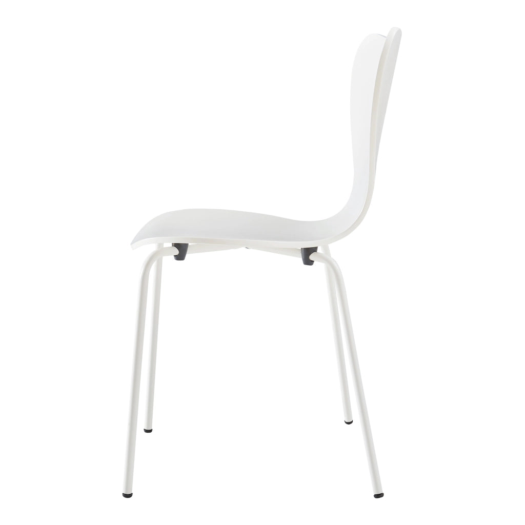 Set di 4 Sedie da Sala Essunga Impilabili - Bianco [en.casa]