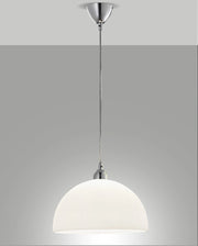 Lampada a Sospensione Nice in Metallo e Vetro Centrifugato Bianco, Attacco E27 60W, IP20, Design Moderno ed Elegante, Codice 2908-45-102