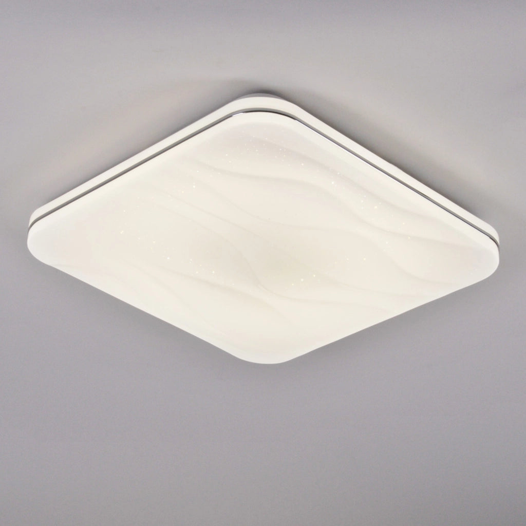Plafoniera LED 72W quadrata 43cm CCT telecomando Polux