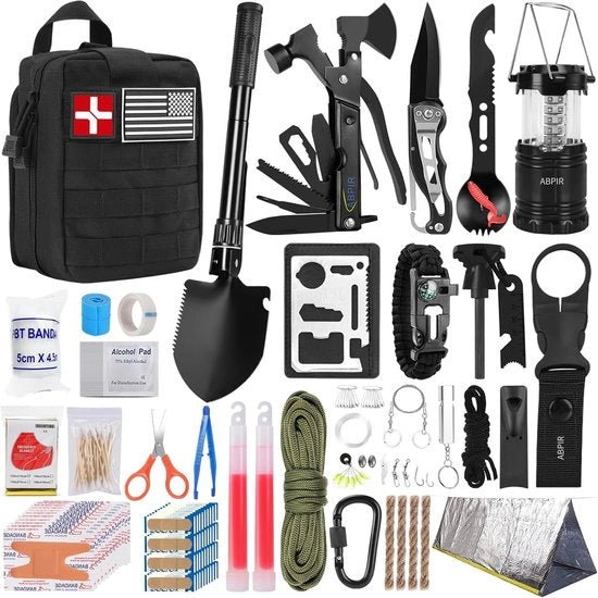 Kit di sopravvivenza - Kit di emergenza - Kit di emergenza per la guerra - Kit di emergenza per la casa - Occhiali da taglio - Multifunzione - Kit di sopravvivenza outdoor - Set di sopravvivenza