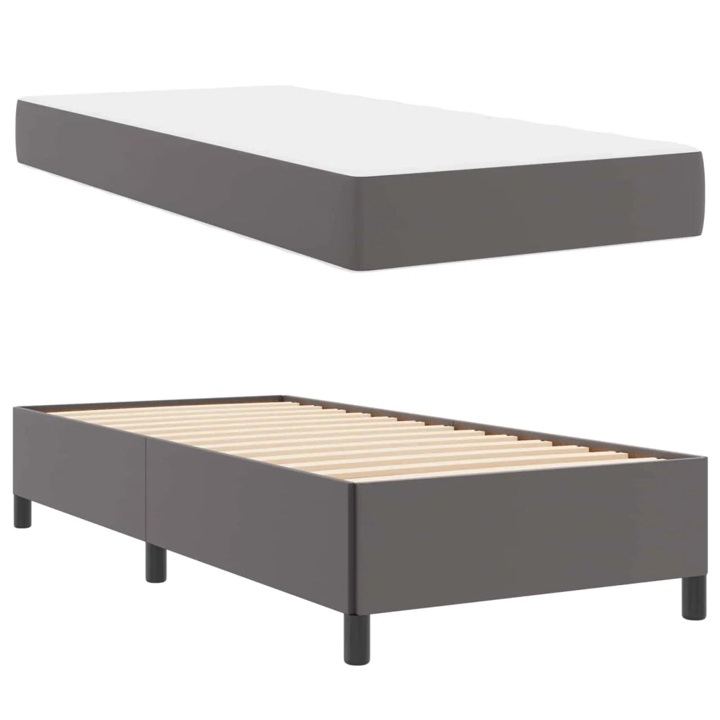 Struttura del letto con materasso Grigio 80 x 200 cm Tessuto 3398972
