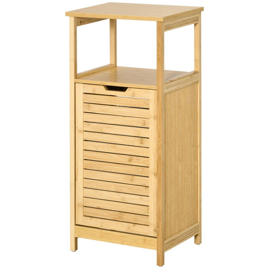 Mobile Bagno con Cestino ¨C Minimal ¨C MDF e Bamb¨´ 40x30x86.5cm