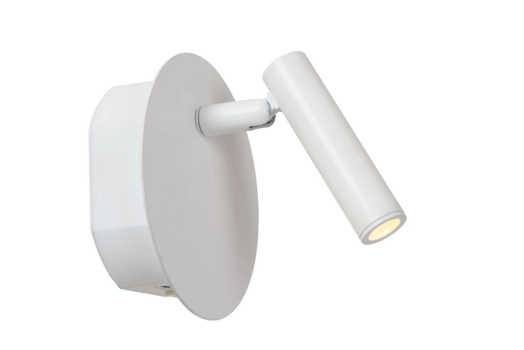 Lucide Jolijn applique lettura bianca LED 2W USB ricaricabile