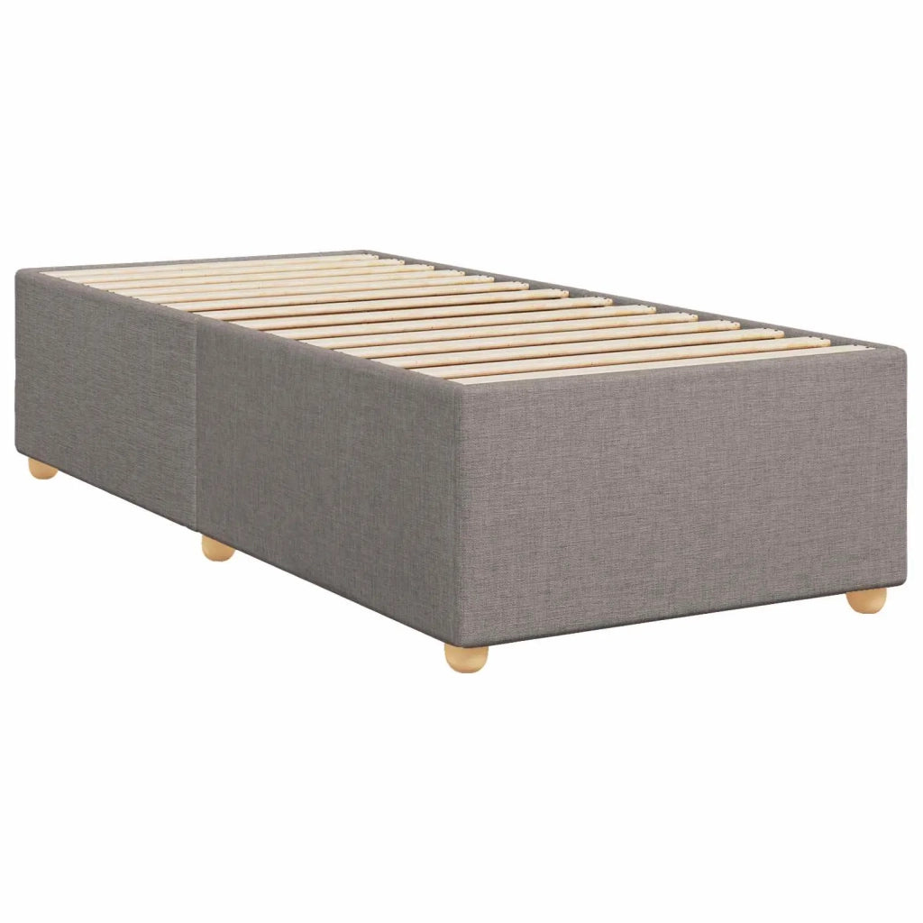 Letto box spring con materasso Tortora 80 x 200 cm Tessuto 3455228